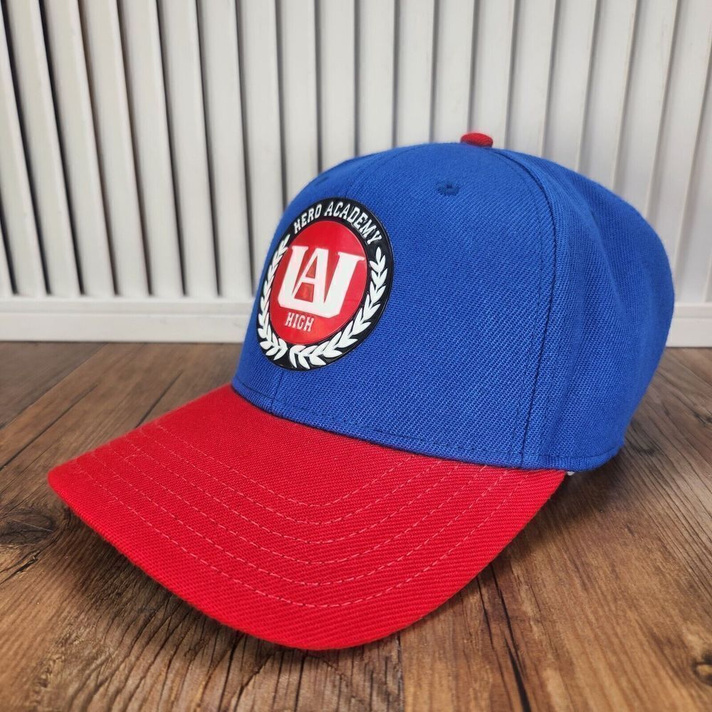 My Hero Acedemia Plus Ultra Hat Cap Snapback Blue Red Manga Men Anime Crest Logo